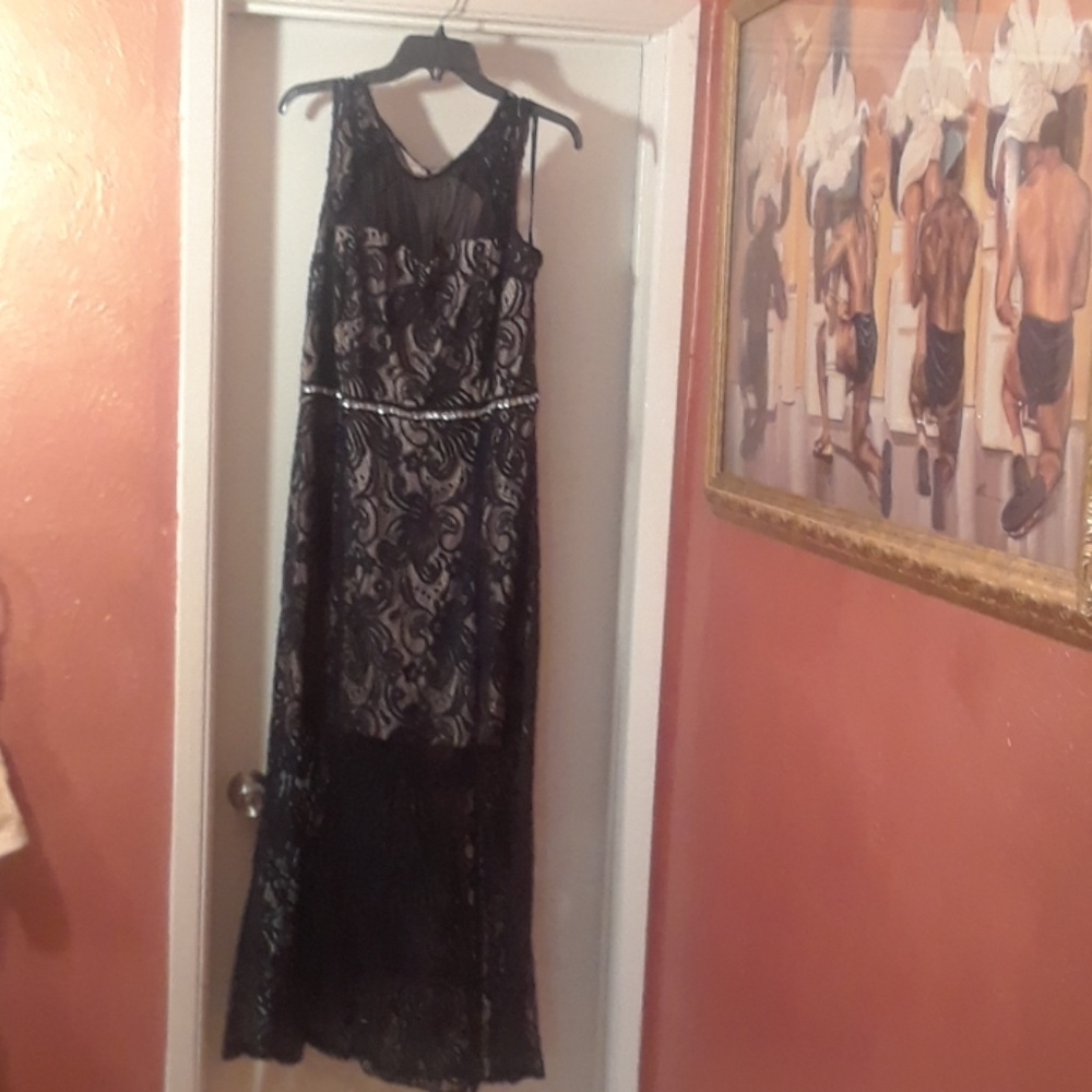 Dark Blue Lace Dress